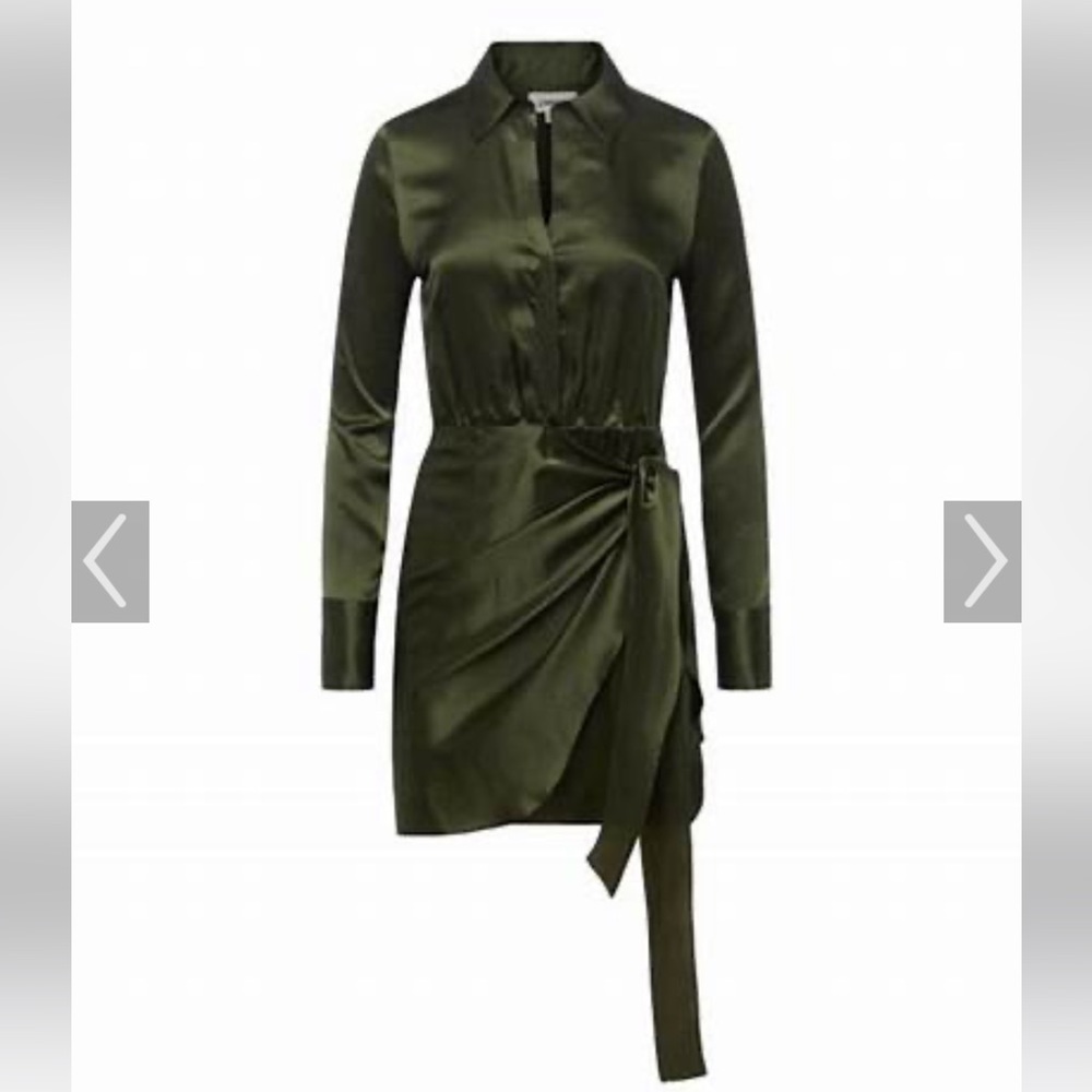 L’agence Atlas Wrap Dress, Winter Moss / 12